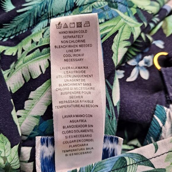 Tommy Bahama Arts of Palm Scarf Cover-Up Midi Dress Mare Navy Womens Size L XL - Picture 10 of 10